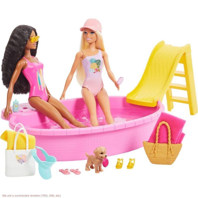 Photo 2 of BARBIE SET - Two Barbie Dolls with Pool, Clothes and Barbie Car
