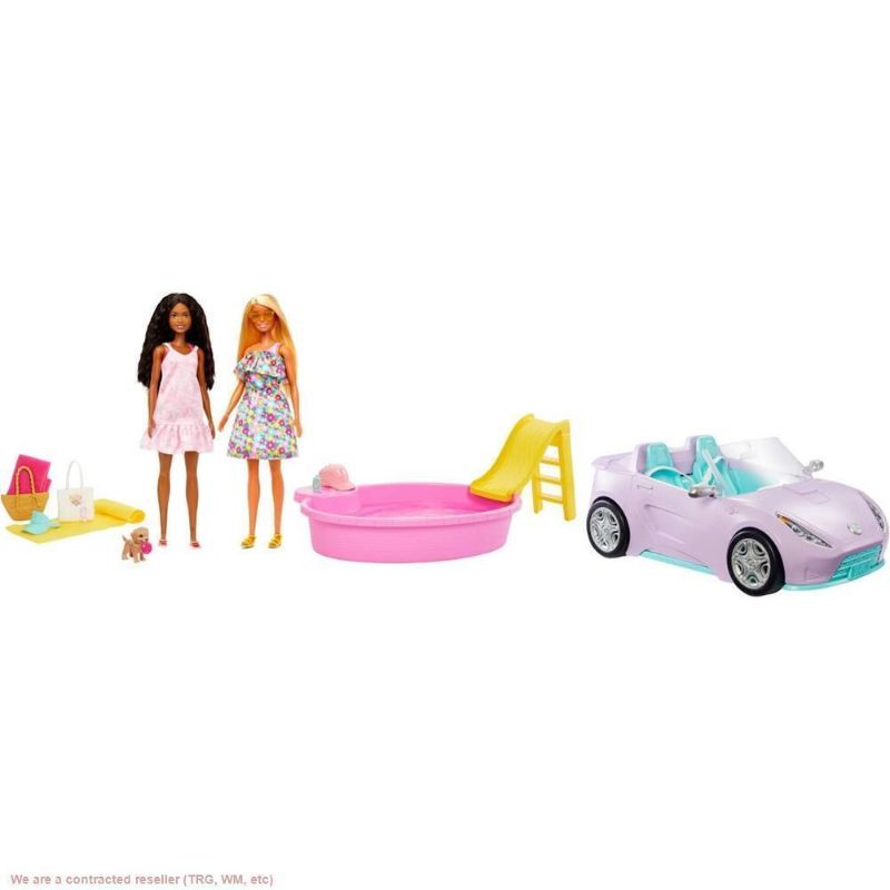 Photo 1 of BARBIE SET - Two Barbie Dolls with Pool, Clothes and Barbie Car