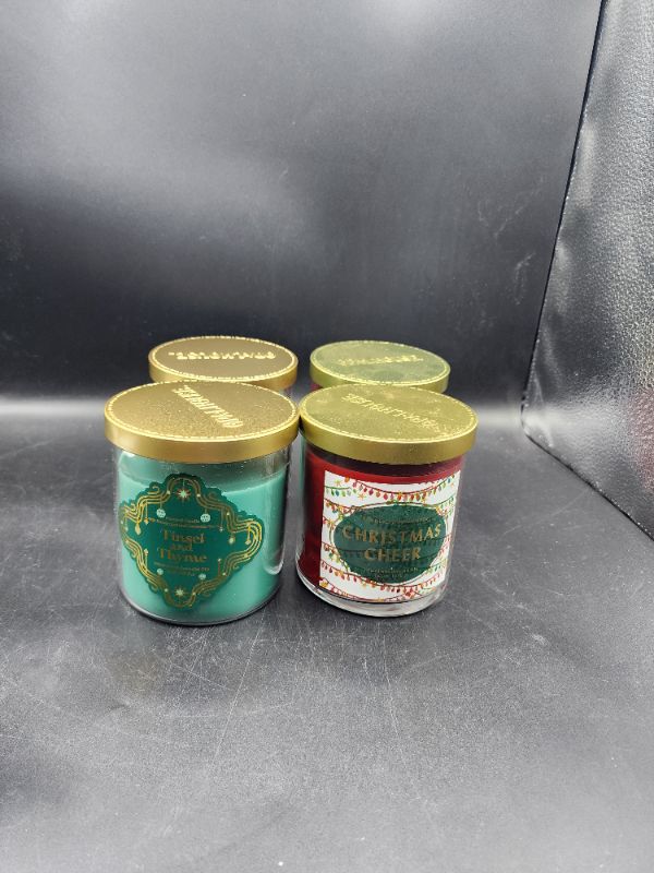 Photo 1 of 4 Pack Opal Candles - 2 Christmas Cheer & 2 Tinsel and Thyme 