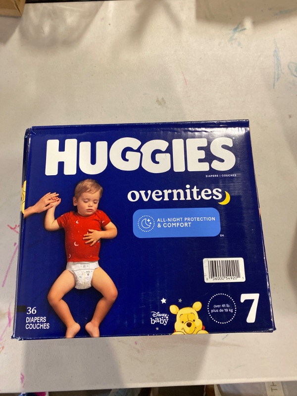 Photo 2 of Huggies Overnites Nighttime Size 7 Diapers 41+ lbs