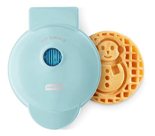 Photo 1 of Dash Snowman Mini Waffle Maker - Blue