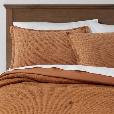 Photo 1 of Washed Waffle Weave Comforter & Pillow Sham Set - Threshold