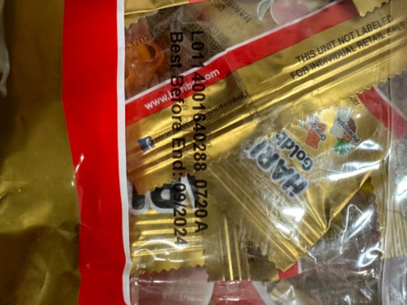 Photo 3 of 4 PACK Haribo Gold Bears Gummi Candy with Wrapped Pouches, Multipack Size, 9.5 oz

