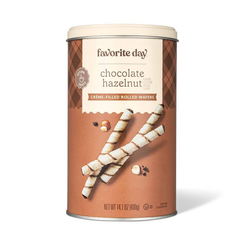 Photo 1 of 2 PACK Harvest Chocolate Hazelnut Rolled Wafers Tin - 14.1oz - Favorite Day
