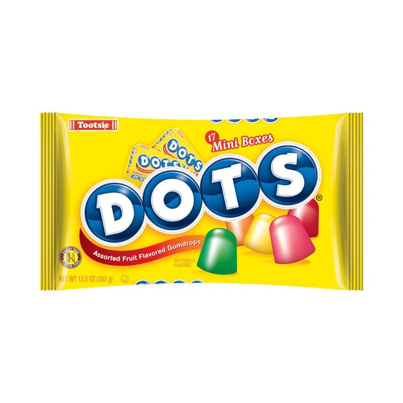 Photo 1 of  3 Pack DOTS Individually Wrapped Candy - Original Gummy Candy Flavors  Bulk 17ct Mini Dots Candy Boxes