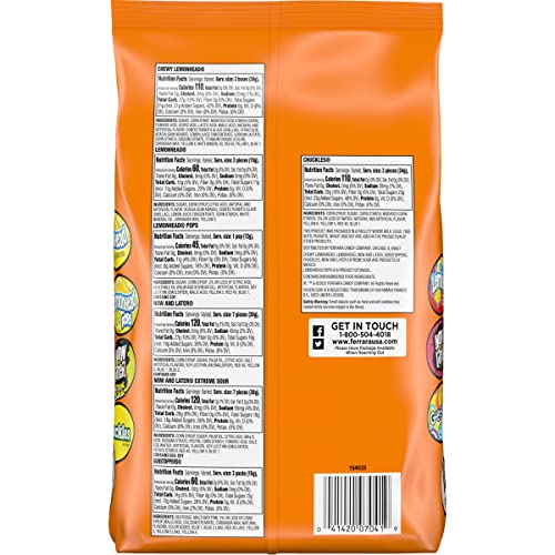 Photo 2 of 2 Pack Brach's Kiddie Mix 100 Ct | Chewy Lemonhead Fruit Mix, Lemonhead Pops, Leamonhead, Now and Later, Now and Later Extreme Sour, Everlasting Gobstopper