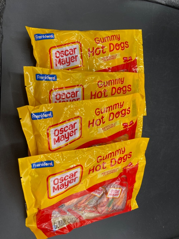 Photo 2 of 4 Pack  Frankford Oscar Mayer Gummy Hot Dogs Candy Individually Wrapped