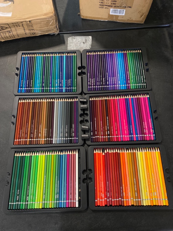 Photo 2 of Shuttle Art 180 Colored Pencils, Soft Core Coloring Pencils Set with 4 Sharpeners, Professional Color Pencils for Artists Kids Adults Coloring Sketching and Drawing 180 Colors