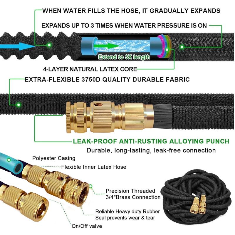 Photo 3 of 12FT Magic Hose Pipe/Expandable Water Hose || Highly Durable, Easy to use | Extends 3 Times Length 