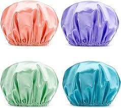 Photo 1 of Shower Caps, Bonnet, Waterproof Bath Caps Reusable Shower Caps Hair Hat For Women 