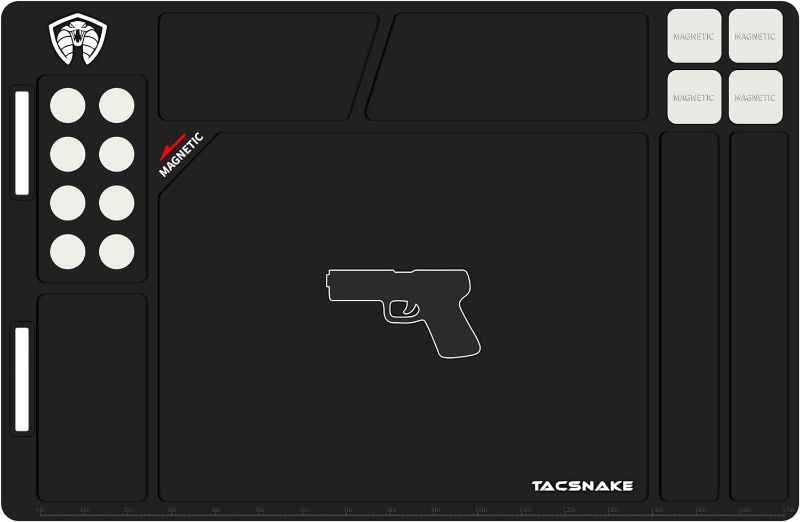 Photo 1 of Tacsnake Pistol/Rifle Gun Cleaning Mat, Anti-Slip Rubber Tactical Magnetic Pad, Rubberized Repair Mat for Gun Cleaning Kits 