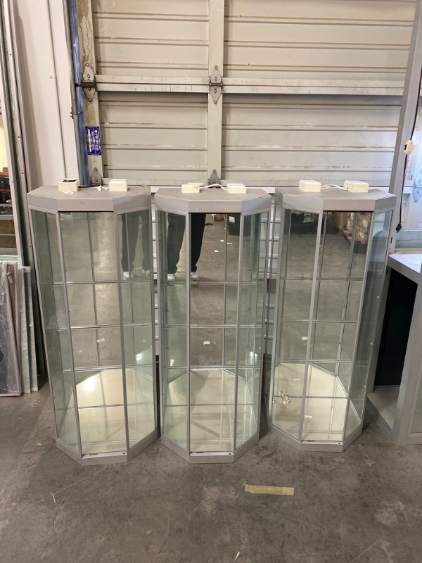 Photo 2 of 52 Piece Full Display Case Set|Custom Built Full Aluminum & Glass Display| Used For Jewelry Store Full Set| Includes Locks Keys Lights Shelves For Display NEEDS PROPER VEHICLE SEE COMMENTS