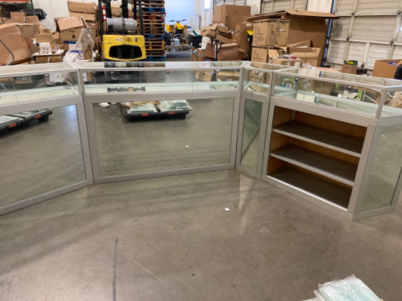 Photo 6 of 52 Piece Full Display Case Set|Custom Built Full Aluminum & Glass Display| Used For Jewelry Store Full Set| Includes Locks Keys Lights Shelves For Display NEEDS PROPER VEHICLE SEE COMMENTS