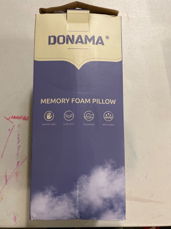Photo 1 of DONAMA Cervical Pillow for Neck and Shoulder,Contour Memory Foam Pillow,Ergonomic Neck Support Pillow for Side Back Stomach Sleepers with Pillowcase