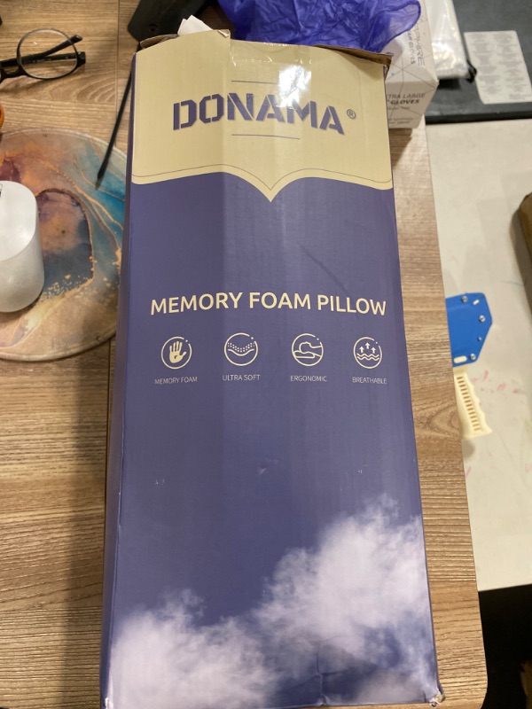 Photo 1 of DONAMA Cervical Pillow for Neck and Shoulder,Contour Memory Foam Pillow,Ergonomic Neck Support Pillow for Side Back Stomach Sleepers with Pillowcase