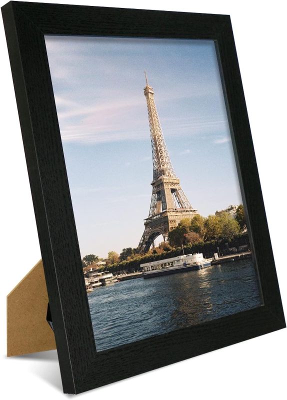 Photo 1 of 5 Pack 8x10 Picture Frame Black Set with High Definition Glass Photo Frame for Desktop Display and Wall Mounting.
