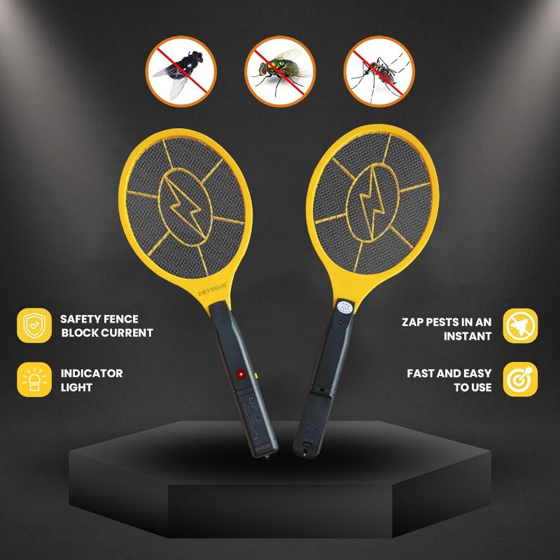 Photo 1 of  Electric Fly Swatter Bug Zapper Battery Operated Flies Killer Indoor & Outdoor Pest Control Mosquito and Insect Catcher Racket
