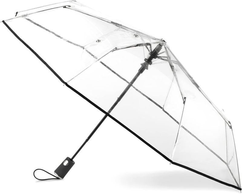 Photo 1 of totes Clear Canopy Automatic Open Foldable Umbrella
