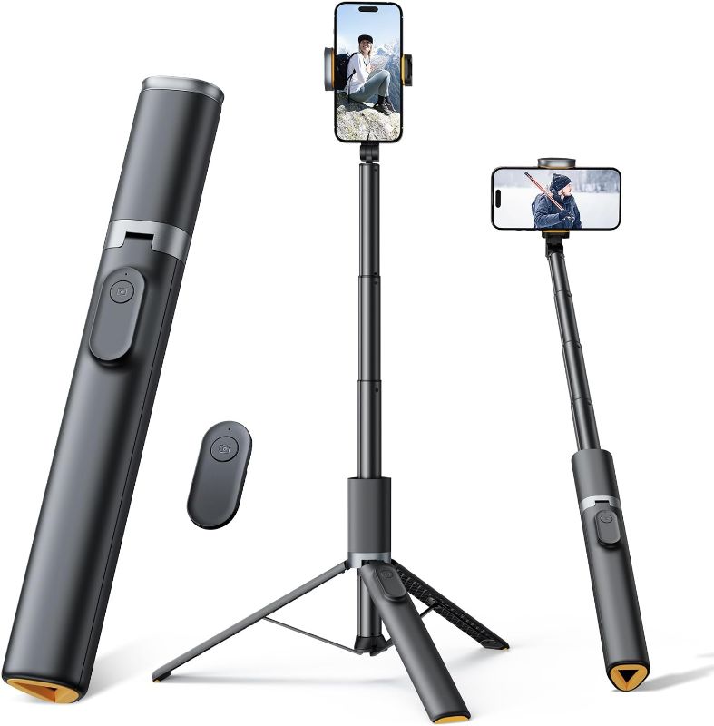 Photo 1 of Tripod for iPhone, Weilisi 64" Aluminum Phone Tripod & Selfie Stick Tripod with Remote, Upgraded Phone Tripod Stand All-in-1 & Travel Tripod, Durable Cell Phone Tripod Compatible with All Cellphones
