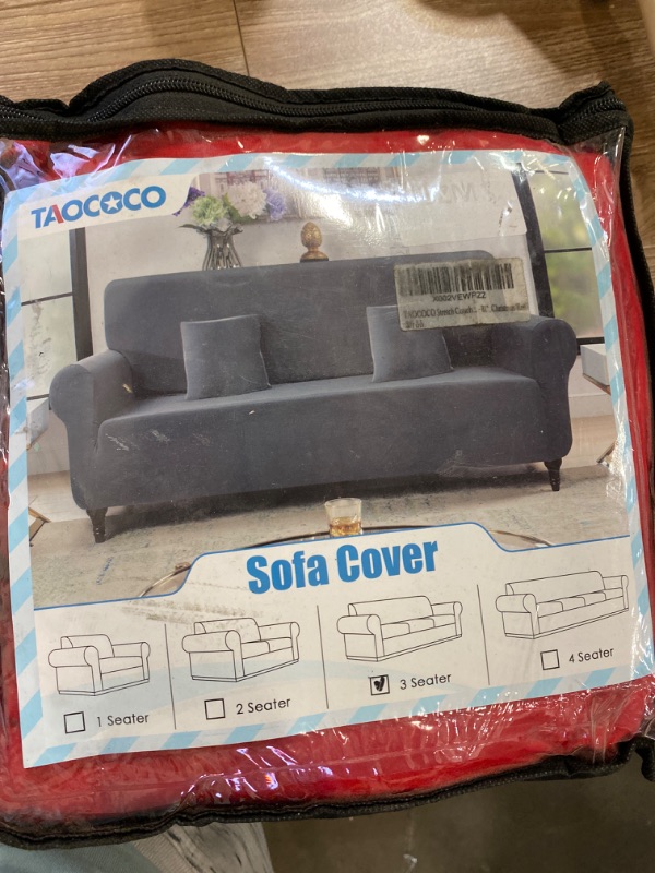 Photo 1 of TAOCOCO PureFit Super Stretch Sofa Slipcover – Spandex Non Slip Soft Couch Sofa Cover, Washable Furniture Protector with Non Skid Foam and Elastic Bottom for Kids, Pets ?Sofa, RED)
