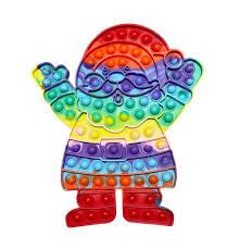 Photo 1 of Rainbow Santa Christmas Pop It , Fidget Toy