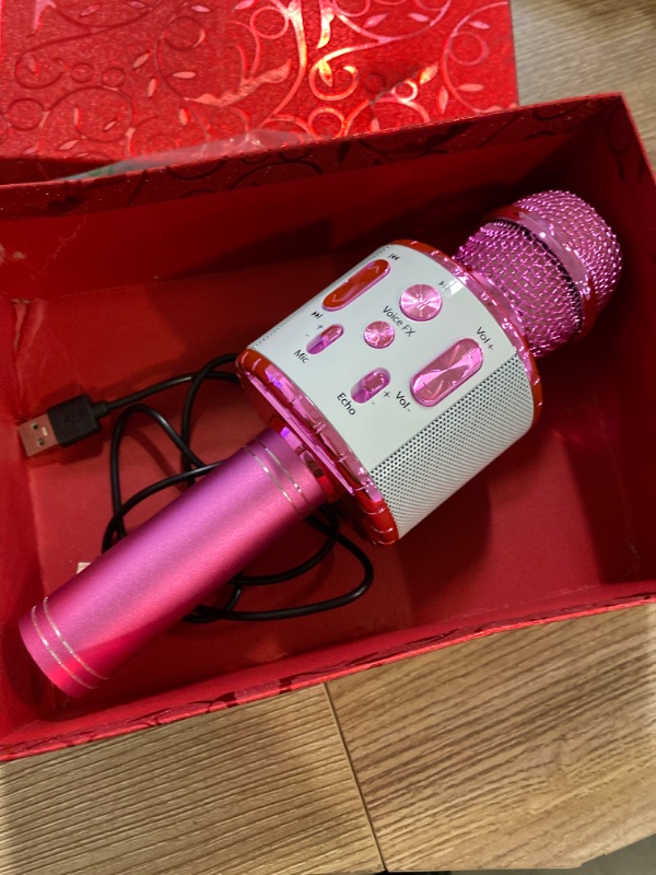 Photo 3 of Move2Play, Kids Karaoke Microphone | Personalize with Jewel Stickers | Birthday Gift for Girls, Boys & Toddlers | Girls Toy Ages 3, 4-5, 6, 7, 8+ Years Old

