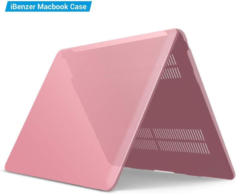 Photo 2 of IBENZER Compatible with 2022 2021 2020 MacBook Air 13 inch case M1 A2337 A2179 A1932, Plastic Hard Shell Case for Mac Air 13 Retina Display with Touch ID, Pink, MMA-T13PK A
