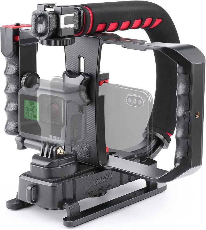 Photo 1 of Zeadio Video Action Handheld Stabilizer with Smartphone Video Rig for All Camera Action Camera And Camcorder 

