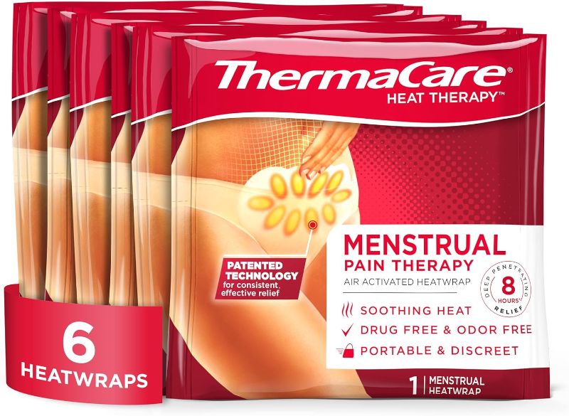 Photo 1 of ThermaCare Portable Menstrual Heating Pad, Period Paid Relief Heat Patches for Cramps (3 pack)
