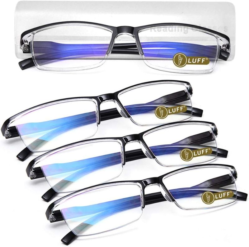 Photo 1 of LUFF 4Pcs Anti-Blue-ray Reading Glasses Portable Ultra-Light Readers(2.0X)
