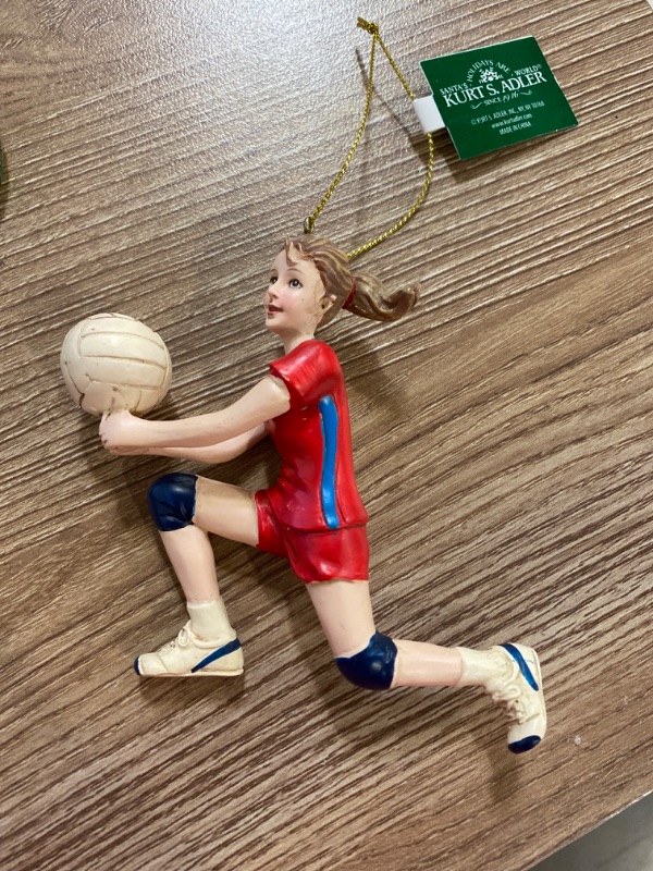 Photo 1 of Kurt Adler Female Girl Digging Playing Volleyball Figurine Ornament NWT
