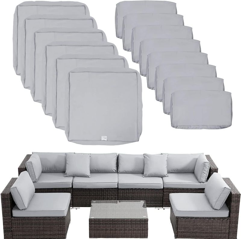 Photo 1 of tional Couch Chair Furniture Set,Grey-Covers Only
