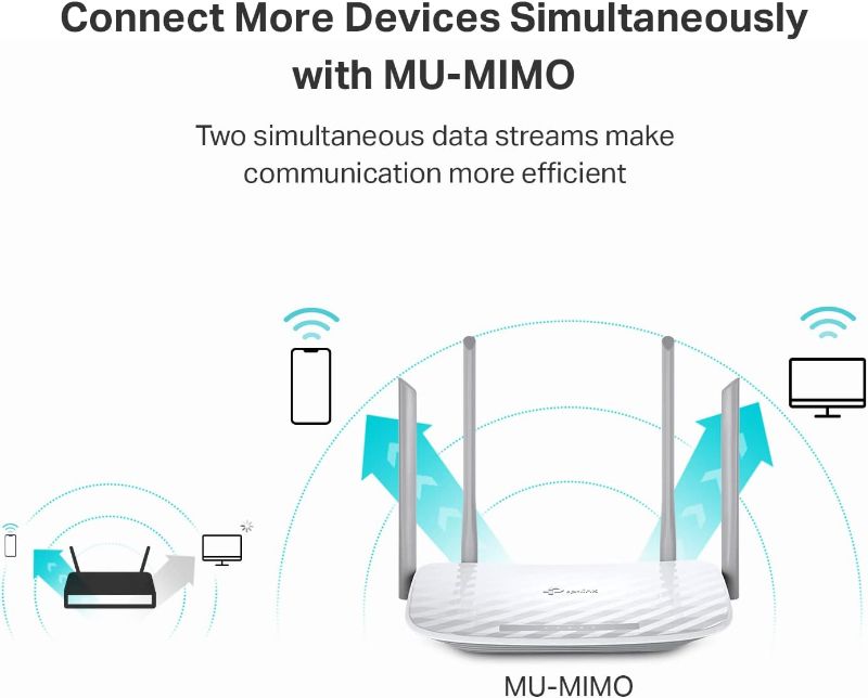 Photo 5 of TP-Link AC1200 WiFi Router (Archer A54) - Dual Band Wireless Internet Router, 4 x 10/100 Mbps Fast Ethernet Ports, Supports Guest WiFi, Access Point Mode, IPv6 and Parental Controls
