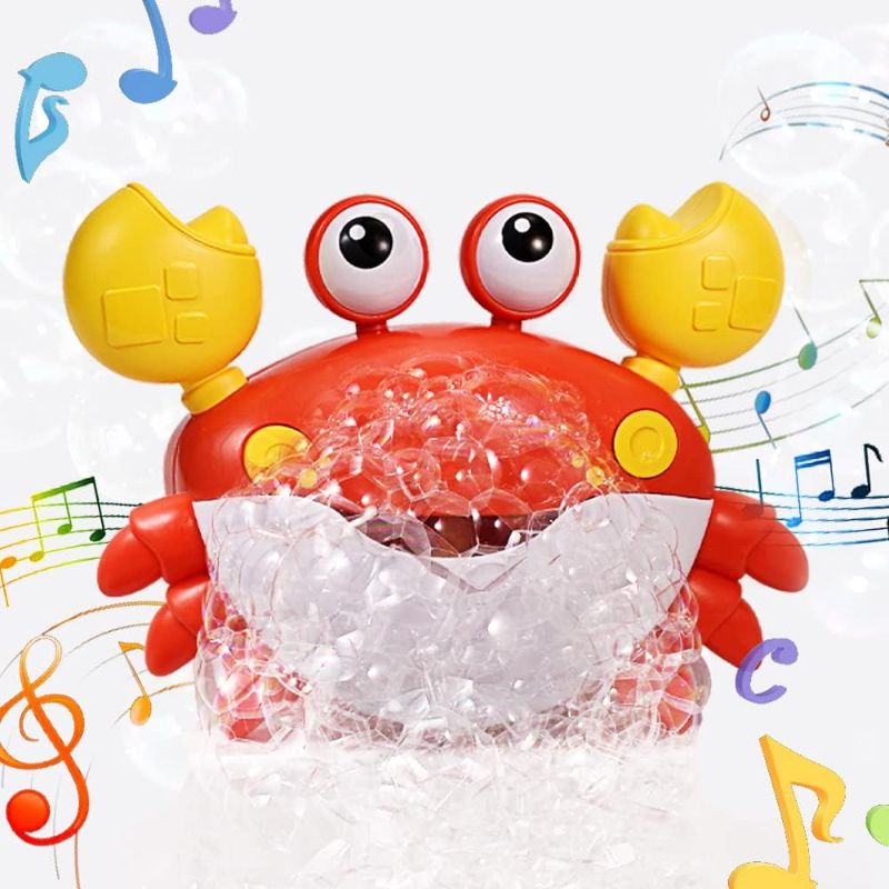 Photo 1 of Crabby Bubble Bath Toy for Toddlers - Automatic Bubble Maker with 12 Children's Songs - Sing-Along Bath Bubble Machine for Baby, Toddler and Kids - Fun Bathtub Toy for Endless Bubble Play
