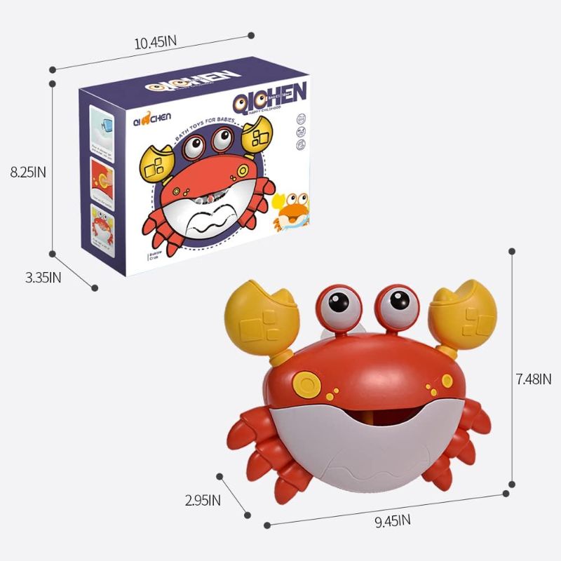 Photo 2 of Crabby Bubble Bath Toy for Toddlers - Automatic Bubble Maker with 12 Children's Songs - Sing-Along Bath Bubble Machine for Baby, Toddler and Kids - Fun Bathtub Toy for Endless Bubble Play
