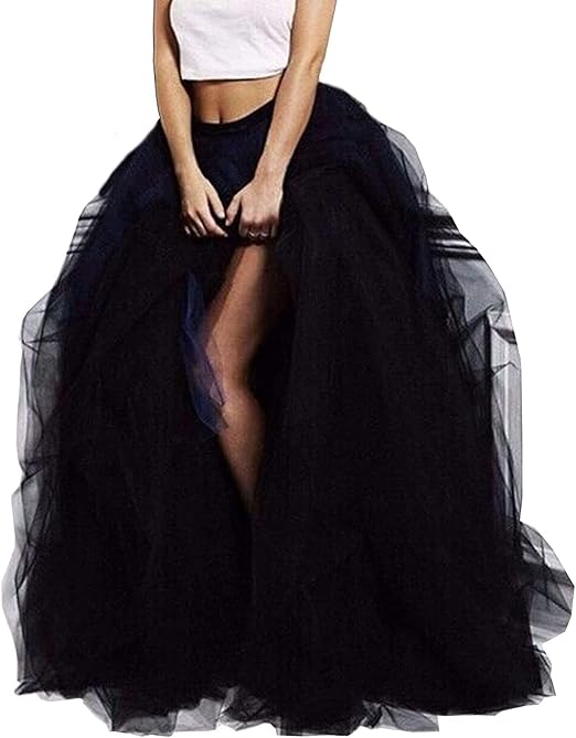 Photo 1 of Lisong Women Maxi Tulle Floor Length Layered High Waist Spectial Occasion Skirt
