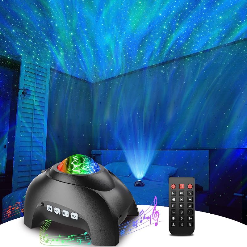 Photo 1 of Rossetta Star Projector, Galaxy Projector for Bedroom, Bluetooth Speaker and White Noise Aurora Projector, Night Light Projector for Kids Adults Gaming Room, Home Theater, Ceiling, Room Decor
