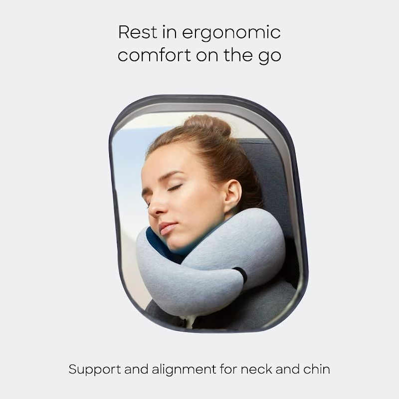 Photo 3 of Ostrichpillow Go Neck Pillow - Premium Memory Foam Travel Pillow, 360º Ergonomic Design, Asymmetrical Sides, Travel Bag Included, Washable Modal Cover
