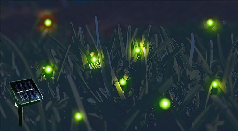 Photo 1 of Solar Powered Firefly Lights, 9 LED Firefly Automated Pulsating String Light Chasing Firefly Lights Lantern Solar Outdoor Waterproof