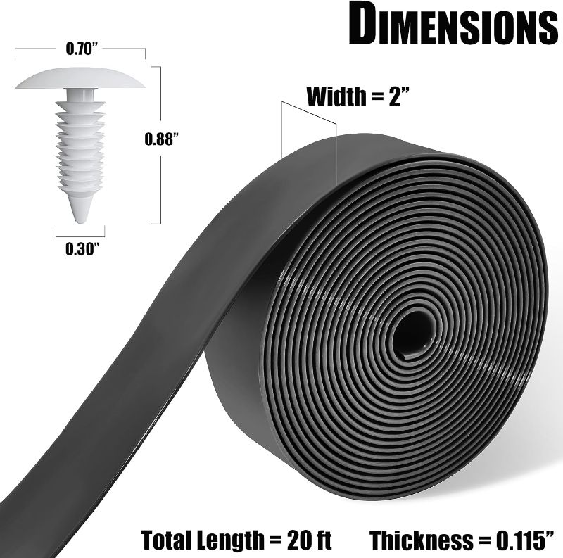 Photo 2 of Lumpro Vinyl Straps for Patio Chair Repair Kit 2'' Wide 20 Ft Long Replacement Straps + 40 Free Rivets for Outdoor Lawn Furniture Chaise Lounge Repair (Black)
