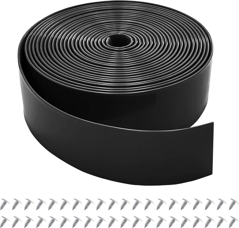 Photo 1 of Lumpro Vinyl Straps for Patio Chair Repair Kit 2'' Wide 20 Ft Long Replacement Straps + 40 Free Rivets for Outdoor Lawn Furniture Chaise Lounge Repair (Black)
