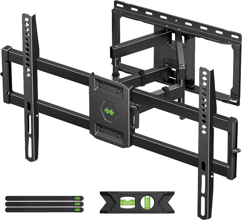 Photo 1 of USX MOUNT Full Motion TV Wall Mount for Most 47-84 inch Flat Screen/LED/4K TV, TV Mount Bracket Dual Swivel Articulating Tilt 6 Arms, Max VESA 600x400mm, Holds up to 132lbs, Fits 8” 12” 16" Wood Studs
