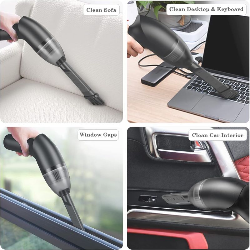 Photo 5 of EASYOB Keyboard Cleaner|Mini Vacuum for Desk, Handheld Cordless Computer Vacuum Rechargeable (with LED Light) for Cleaning Hairs, Crumbs for Desktop, Piano, Car Interior & Sewing Machine Clean [A043]
