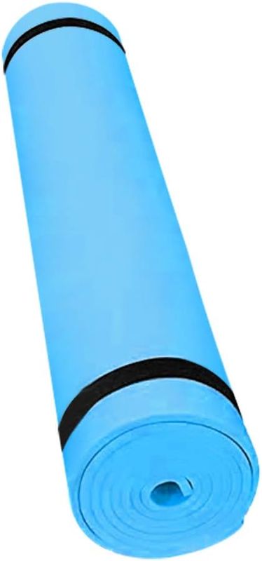 Photo 1 of EVA Thick Durable Yoga Mat Exercise Fitness Mat - High Density Non-Slip Workout Mat for Yoga, Large Fitness Mat with Carrying Strap
