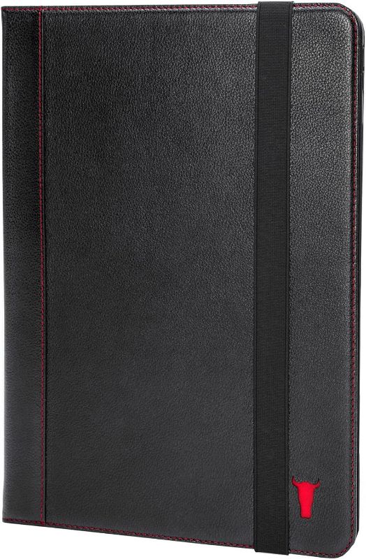 Photo 1 of TORRO Case Compatible with iPad Pro 12.9” 6th / 5th / 4th Gen - Genuine Leather iPad Pro 12.9 2022 Case with Stand Function, Apple Pencil Connectivity and Wake Sleep Function (Black)
