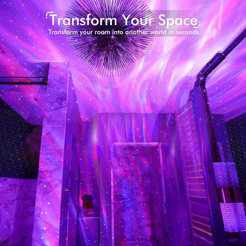 Photo 1 of Rossetta Star Projector, Galaxy Projector for Bedroom, Bluetooth Speaker and White Noise Aurora Projector, Night Light Projector for Kids Adults Gaming Room, Home Theater, Ceiling, Room Decor
