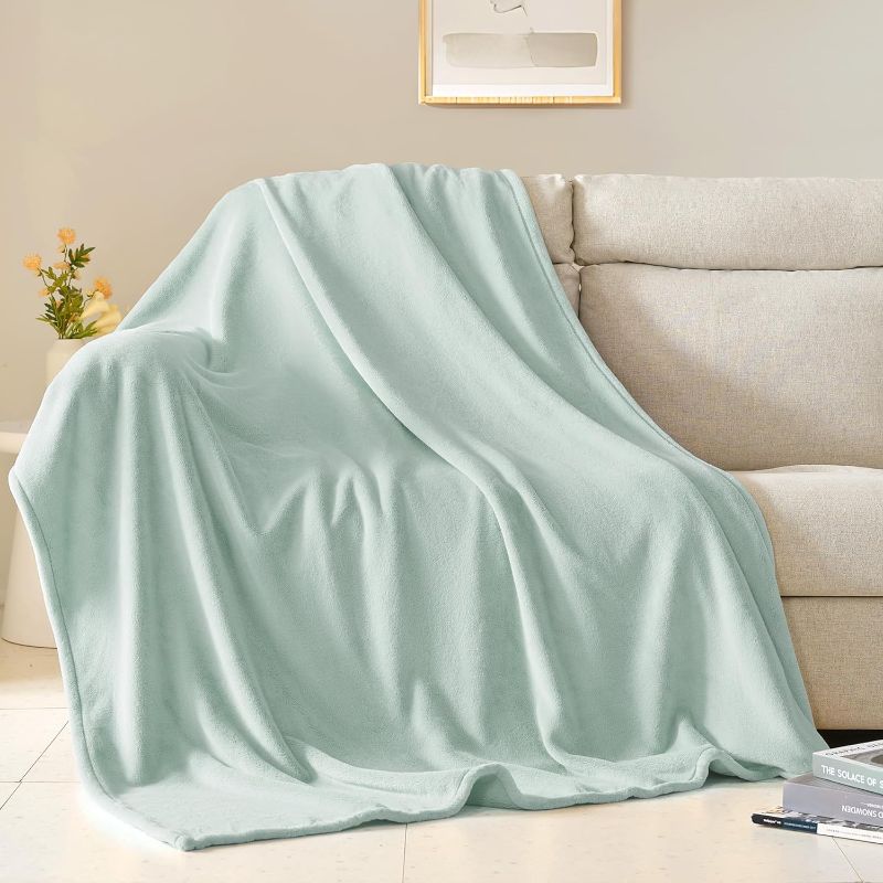 Photo 1 of BEAUTEX Fleece Throw Blanket for Couch Sofa or Bed Throw Size, Soft Fuzzy Plush Blanket, Luxury Flannel Lap Blanket, Super Cozy and Comfy for All Seasons (50" x 60",Mint)
