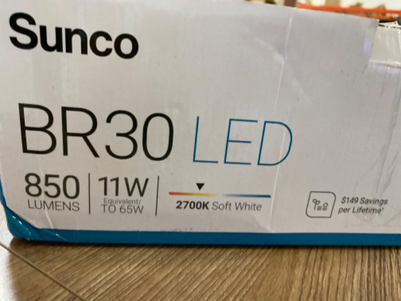 Photo 2 of Sunco 12 Pack BR30 Indoor Recessed Flood Light Bulb LED, 2700K Soft White, Dimmable, 850 LM, E26 Base, 25,000 Lifetime Hours - UL & Energy Star, Soft White, 11W, 65W Equivalent
