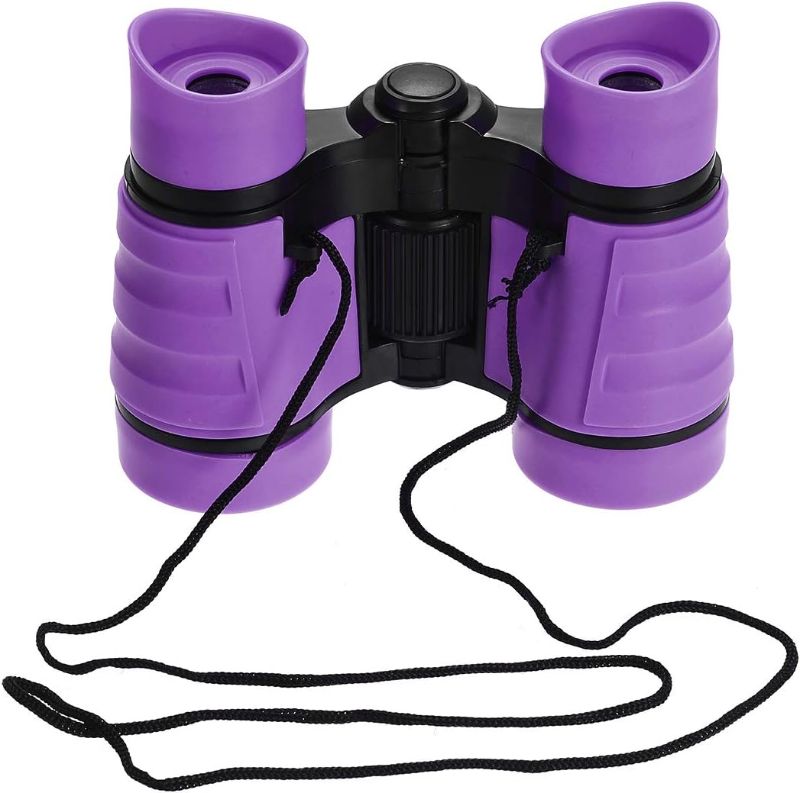 Photo 1 of uxcell Binoculars 4X30 Compact Foldable Binoculars Shock Proof Purple with Neck Strap for Bird Watching Hiking Camping
