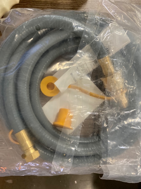 Photo 3 of GASPRO 3/8" ID Natural Gas Hose, Low Pressure LPG Hose with Quick Connect, for Weber, Char-Broil, Pizza Oven, Patio Heater and More, 12-Foot
